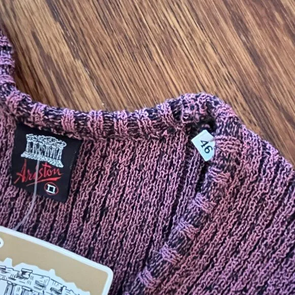 OOAK - 60s Vintage - Made In Italy Mod Burgundy Knit Dress - S or Petite M - NWT - Picture 5 of 9